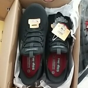 Skechers Black Slip-In Sneakers with Red Insoles
